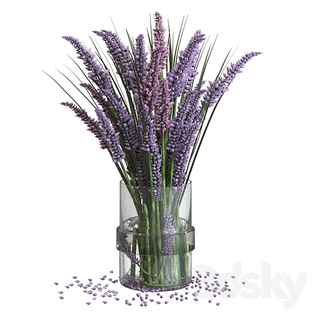 Lavender bouquet 3DS Max Model - thumbnail 2