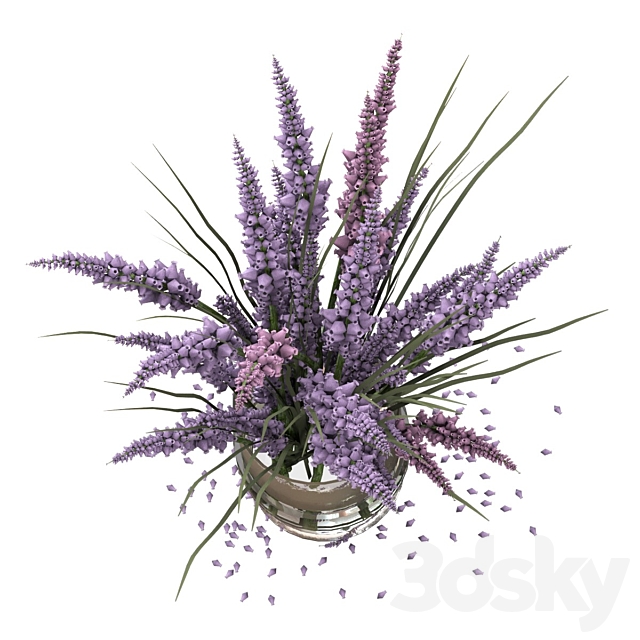 Lavender bouquet 3DS Max Model - thumbnail 3