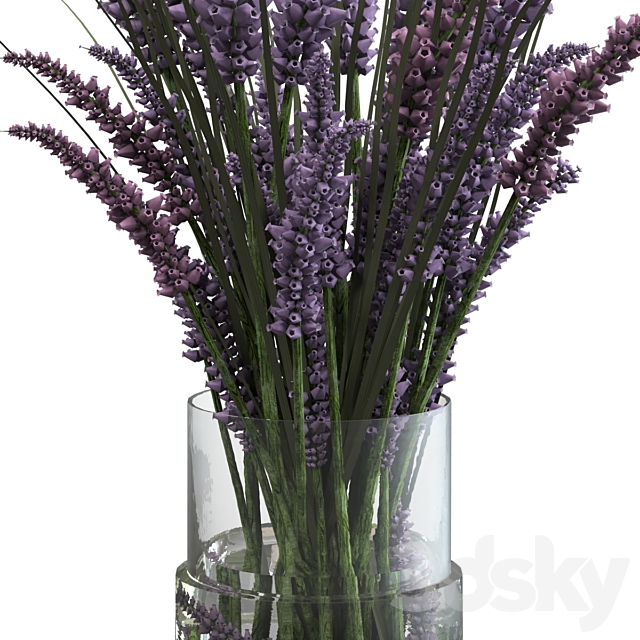 Lavender bouquet 3DS Max Model - thumbnail 4