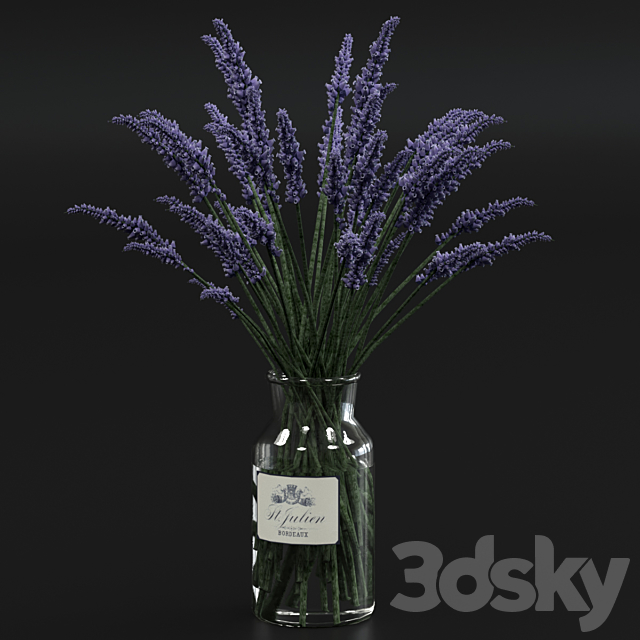 Lavender bouquet 3DS Max Model - thumbnail 2