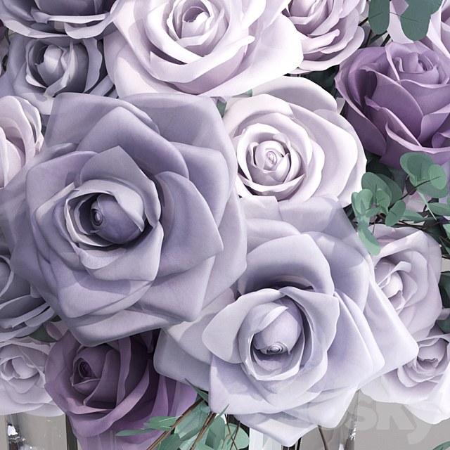 Lavender Europe Roses Bouquet 3DSMax File - thumbnail 2