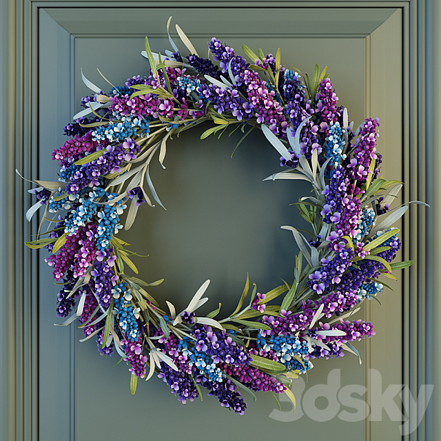 Lavender Wreath 3DSMax File - thumbnail 1