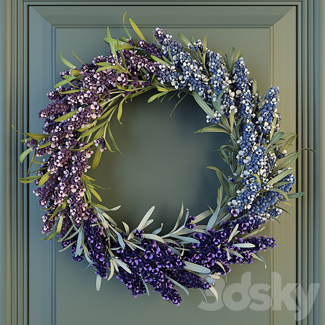 Lavender Wreath 3DSMax File - thumbnail 2