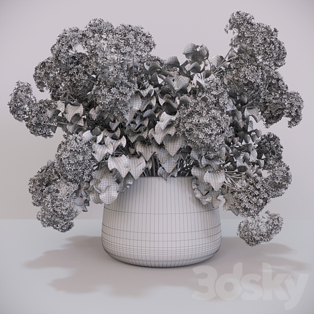 Lilac in vase 3ds Max - thumbnail 2