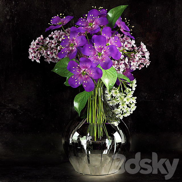 Lilacs in a Vase 3DSMax File - thumbnail 1