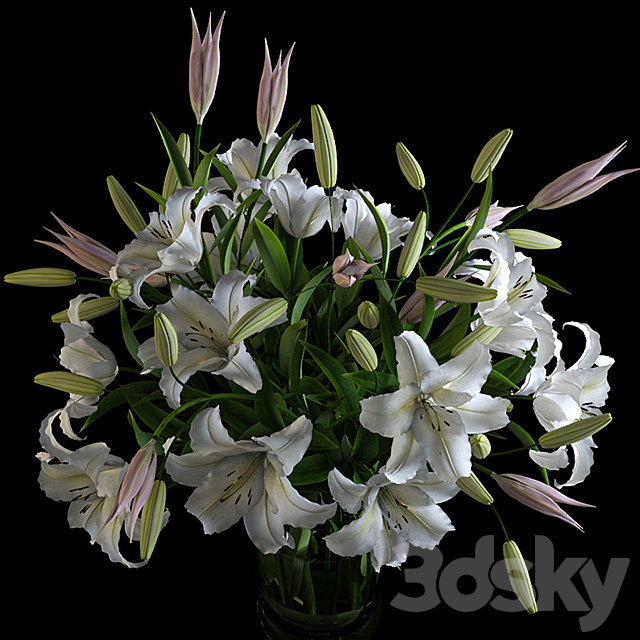 Lilies in a Vase 3DSMax File - thumbnail 2