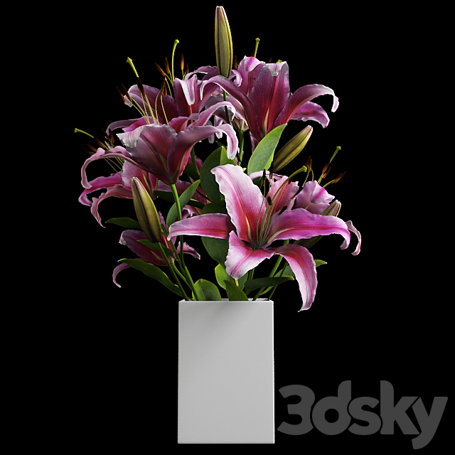 Lily bouquet 3ds Max - thumbnail 2