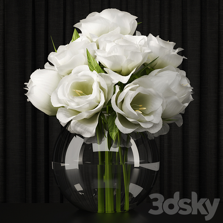 Lisianthus centerpiece 3DS Max - thumbnail 1