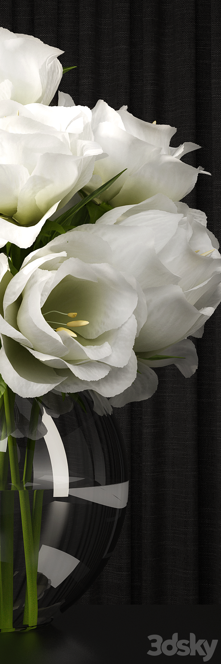 Lisianthus centerpiece 3DS Max - thumbnail 2