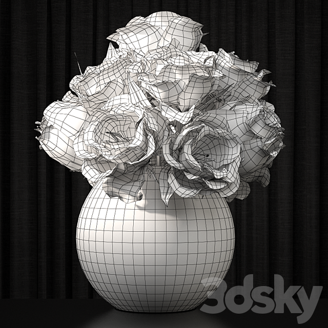 Lisianthus centerpiece 3DSMax File - thumbnail 3