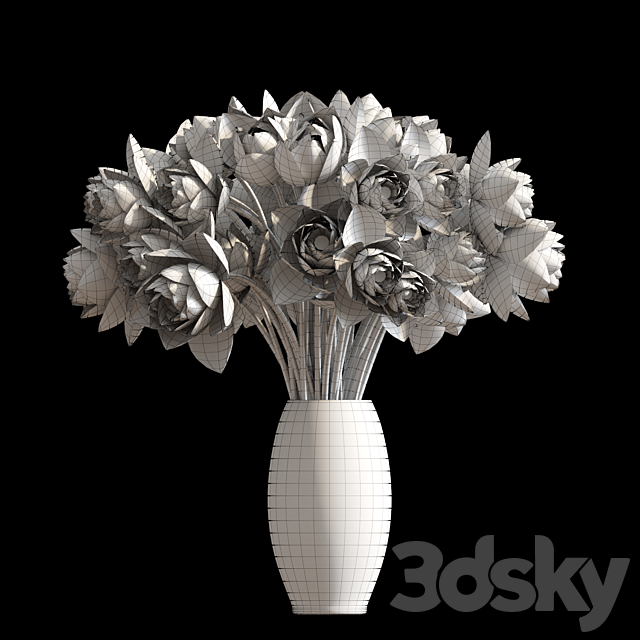 Lotus vase # 2 3DSMax File - thumbnail 3