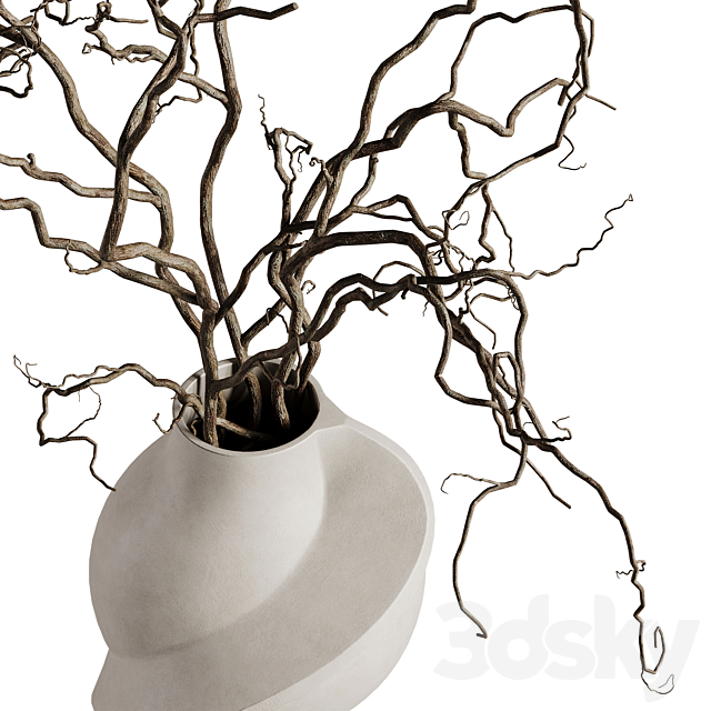 Louise Roe Pirout vase with branches 3ds Max - thumbnail 3