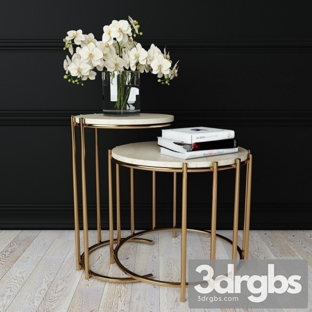 Messina Nesting Side Tables 3dsmax Download - thumbnail 1