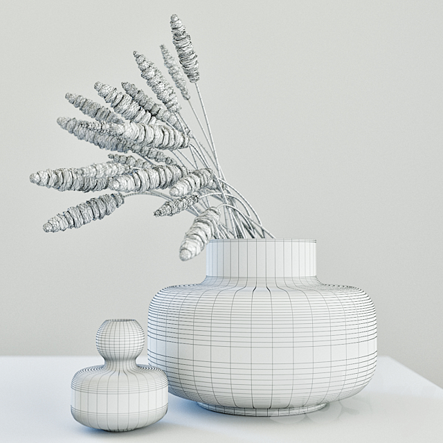 Modern grass arrangement in a vase 3DSMax File - thumbnail 2