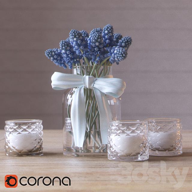 Muscari_Hyacinthaceae_Candle 3DSMax File - thumbnail 1