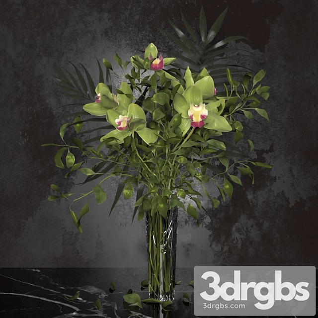 Orchid Bouquet Bohemia Labyrinth Vase 3dsmax Download - thumbnail 1