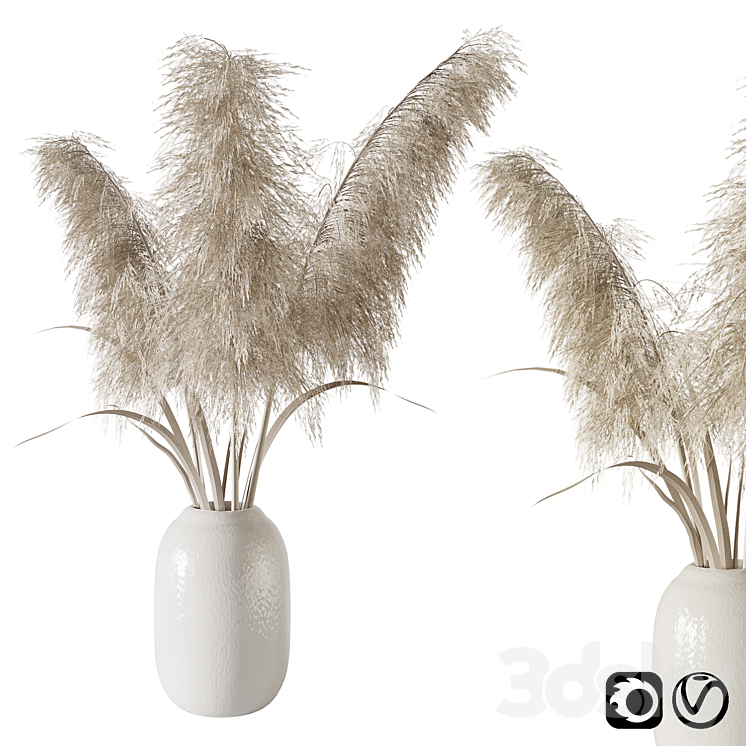 Pampas grass bouquet 3DS Max - thumbnail 1