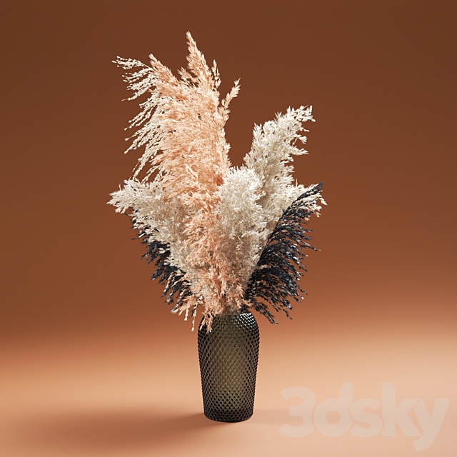 Pampas grass bouquet (Букет пампасной травы) 3DS Max Model - thumbnail 2