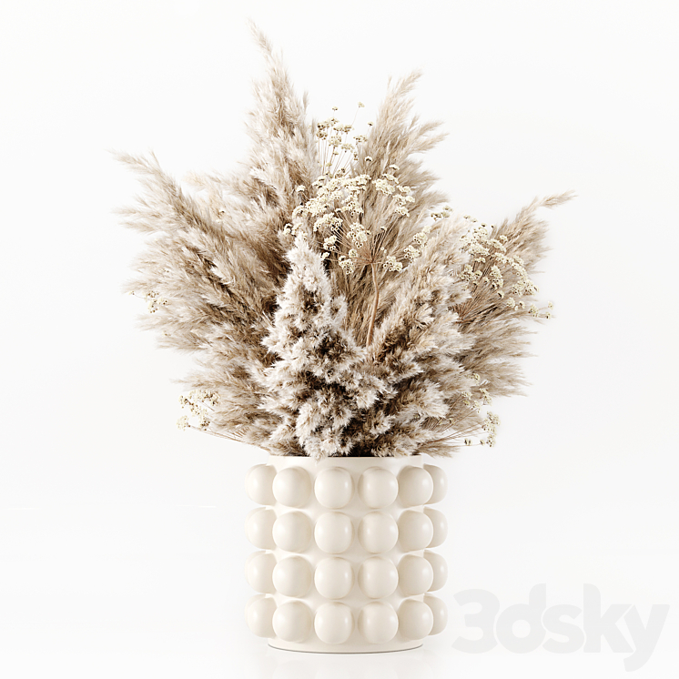 Pampas In A Bubble Pot 3DS Max Model - thumbnail 2