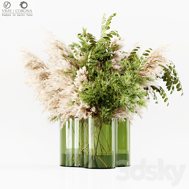 Pampas In Aalto Vase 3DSMax File - thumbnail 1