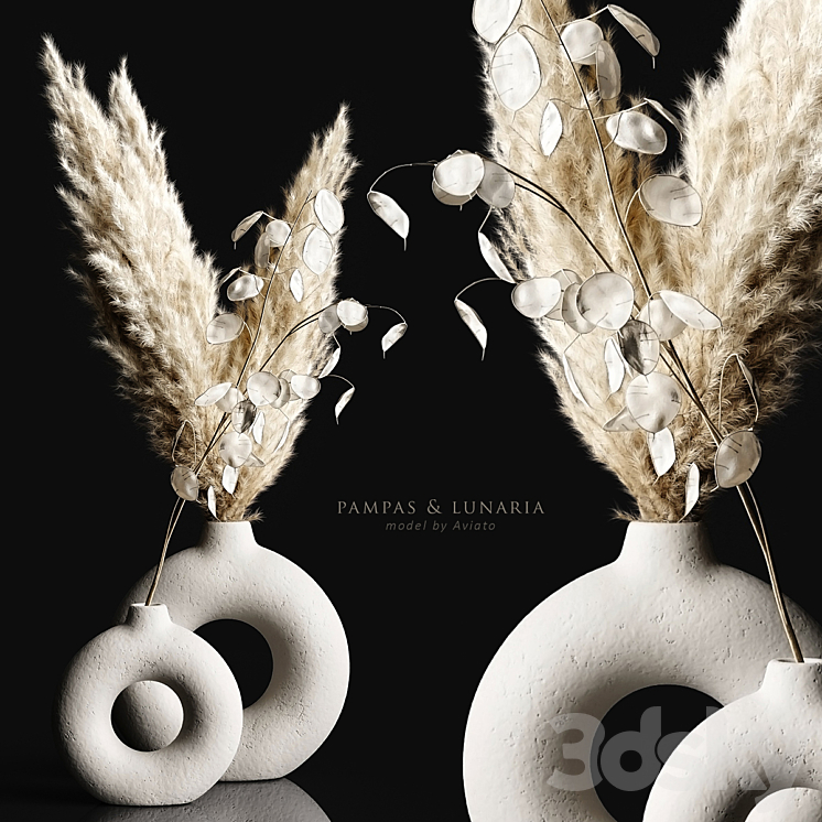 Pampas & lunaria 3DS Max Model - thumbnail 3