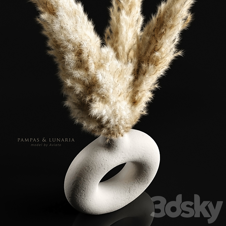 Pampas & lunaria 3DS Max - thumbnail 2