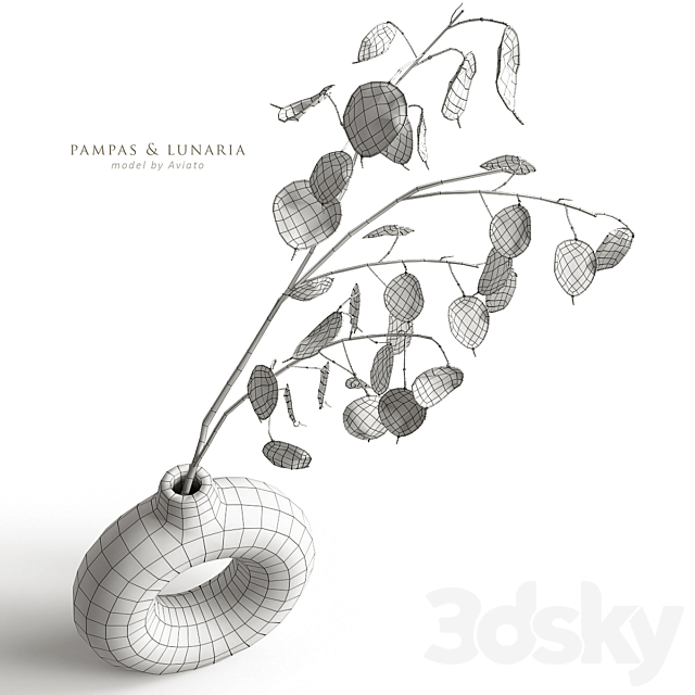 Pampas & lunaria 3DS Max Model - thumbnail 4