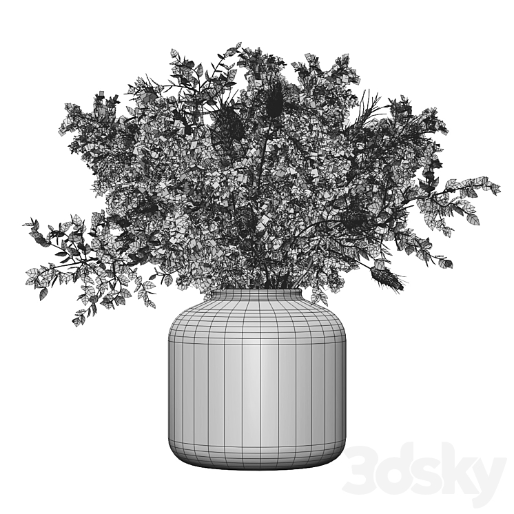 Pampas vase 3DS Max - thumbnail 2