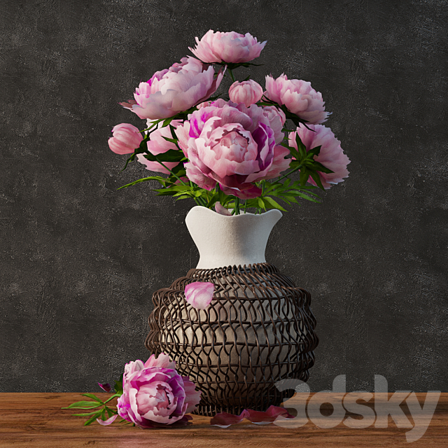 Peonies 3ds Max - thumbnail 1