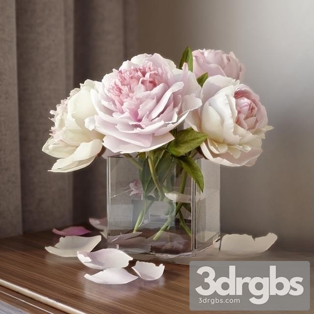 Peonies Bouquet 2 3dsmax Download - thumbnail 1