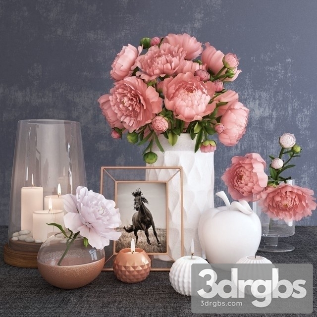 Peonies Rose Bouquet 3dsmax Download - thumbnail 1