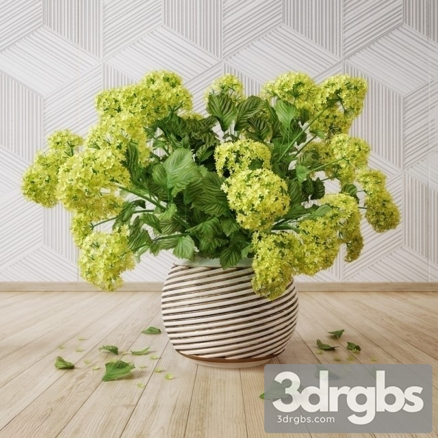 Petals Flower Vase Golden 3dsmax Download - thumbnail 1