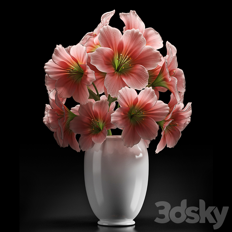 PINK AMARYLLIS 3DS Max - thumbnail 1