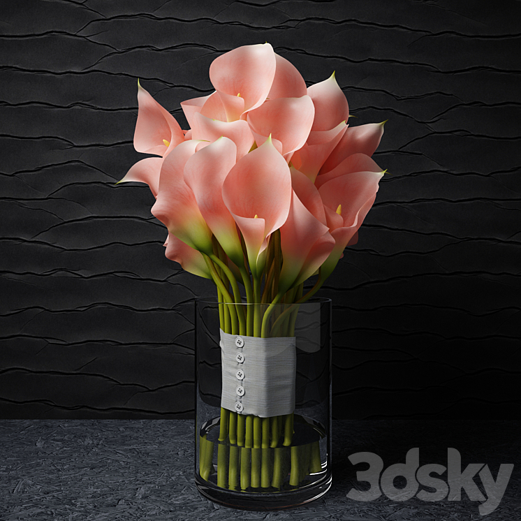 Pink callas 3DS Max - thumbnail 1