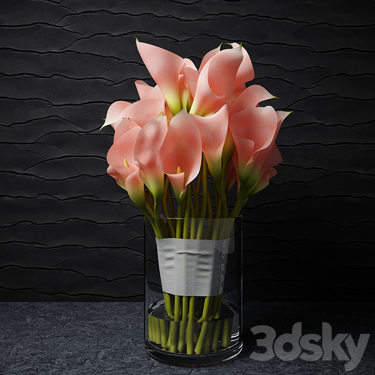 Pink callas 3DS Max - thumbnail 2