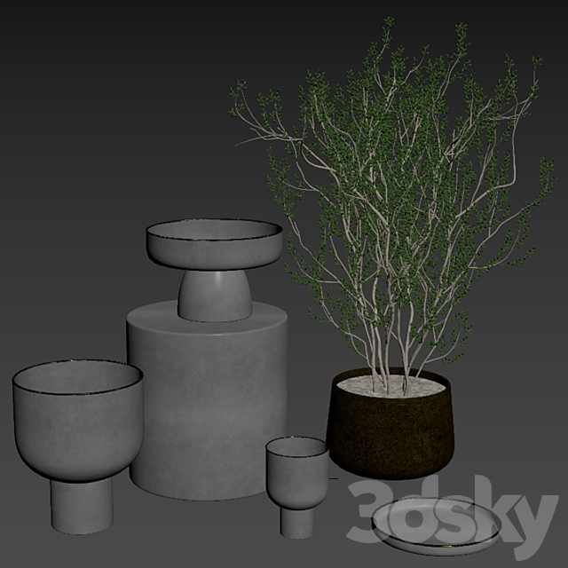 Plants Bouquet Vase 2 3ds Max - thumbnail 2