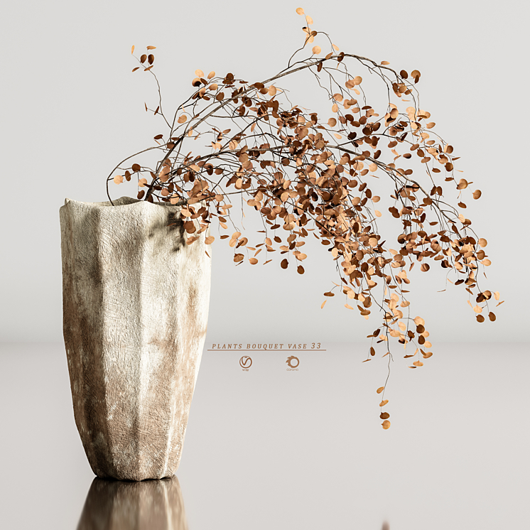 plants bouquet vase 33 3DS Max Model - thumbnail 1