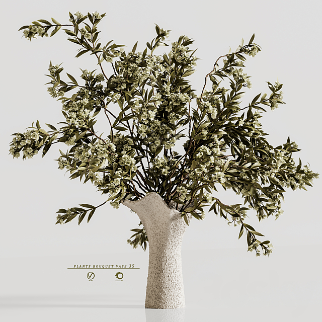 plants bouquet vase 35 3ds Max - thumbnail 2