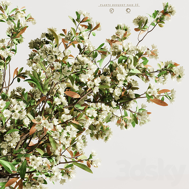 plants bouquet vase 35 3DS Max Model - thumbnail 4