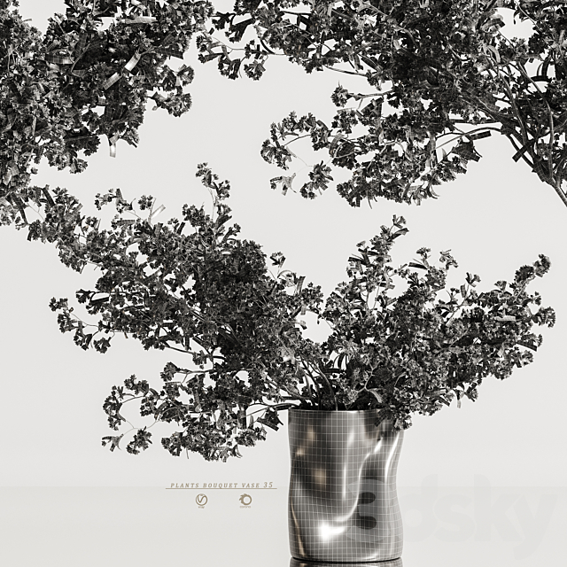 plants bouquet vase 35 3DS Max Model - thumbnail 7