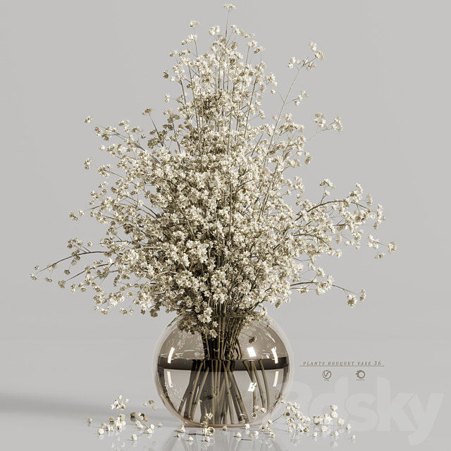 plants bouquet vase 36 3ds Max - thumbnail 1