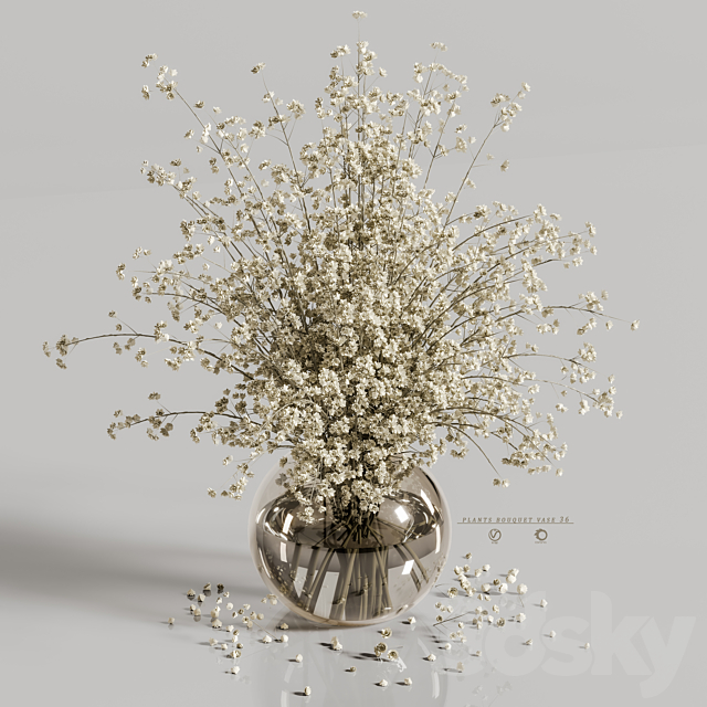 plants bouquet vase 36 3ds Max - thumbnail 2