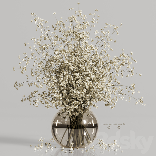 plants bouquet vase 36 3ds Max - thumbnail 3