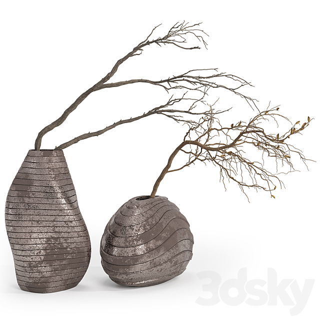 Plants bouquet with decorative vases 17 3ds Max - thumbnail 1