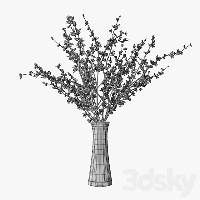 Plum blossom 02 3DS Max Model - thumbnail 4