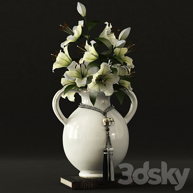 Pottery Barn _ Braided Black Elephant VaseTassel 3DSMax File - thumbnail 1