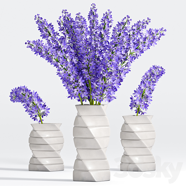 Purple flower vase 3ds Max - thumbnail 2