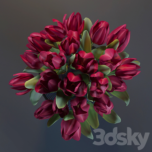 Red Tulips 3DSMax File - thumbnail 3