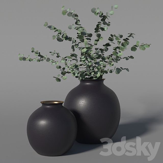 RH Burnished Brass Vase 3ds Max - thumbnail 2