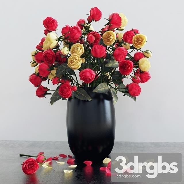 Roses Bouquet 5 3dsmax Download - thumbnail 1